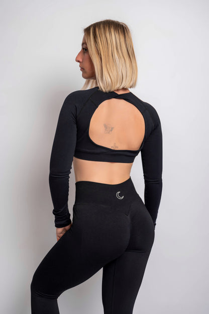 Brassière Celestia
Manches longues – Maintien optimal – Dos nu élégant